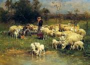 unknow artist Sheep 068 France oil painting artist